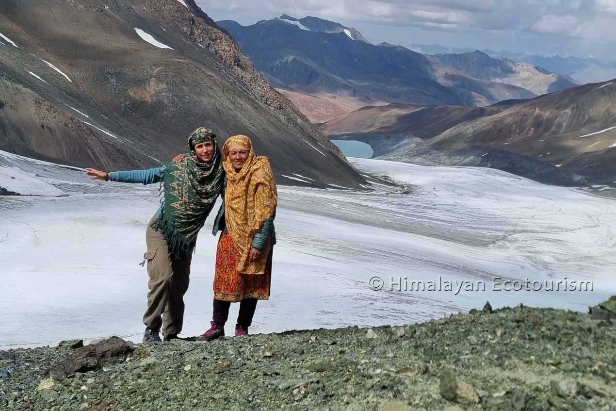 On the Red lake trek in zanskar with a local guide