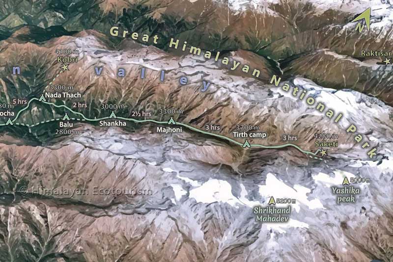 Great Himalayan National Park map
