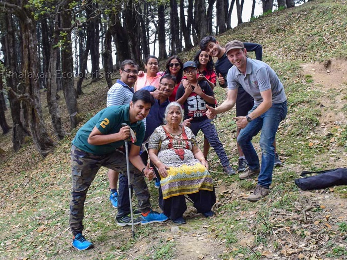 Elders on an easy hike with Himalayan Ecotourism