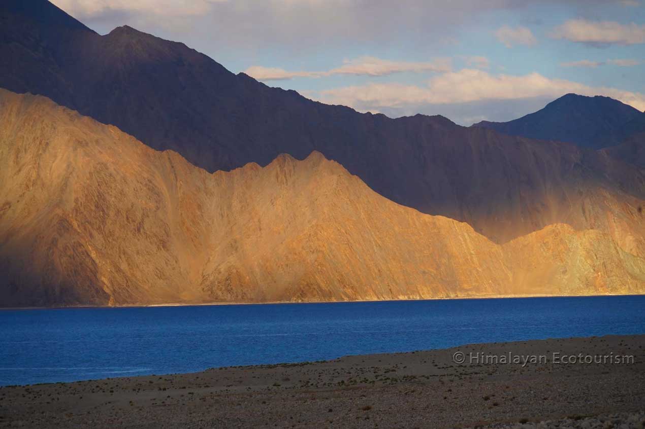 Pangong Tso, Ladakh - heure du coucher du soleil
