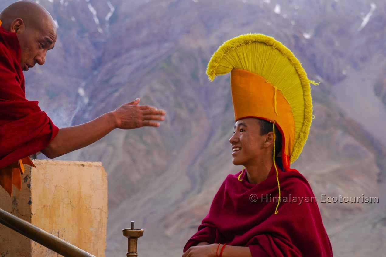 Buddhism teaching, Spiti valley.