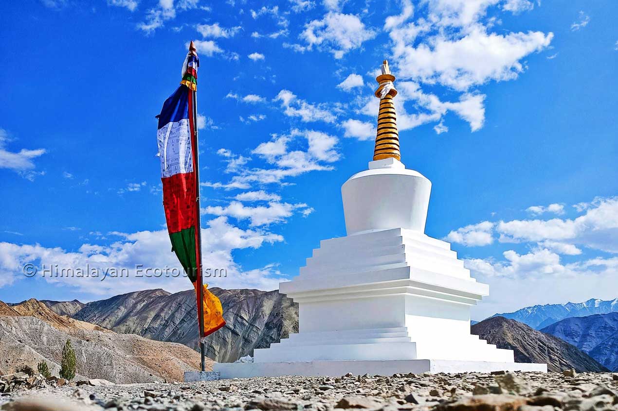 Tia village in Ladakh - a stupa