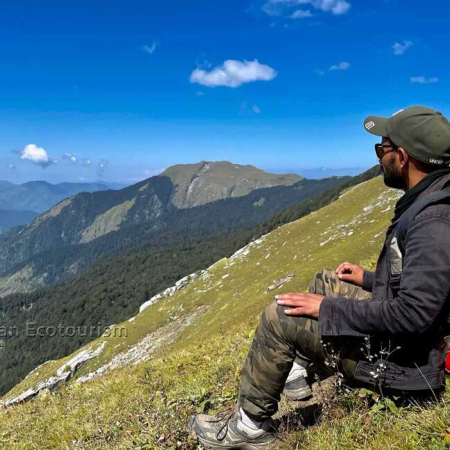 Au sommet du Lambri Trek